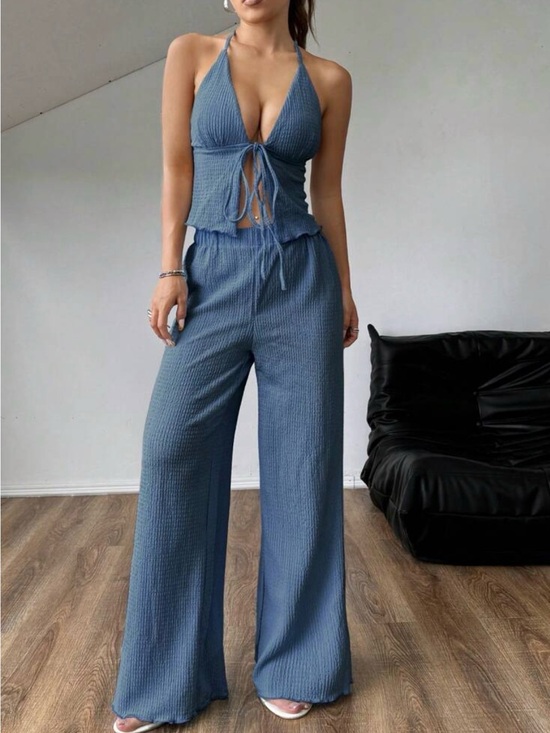SHEIN Pants - Slate Blue Matching Set